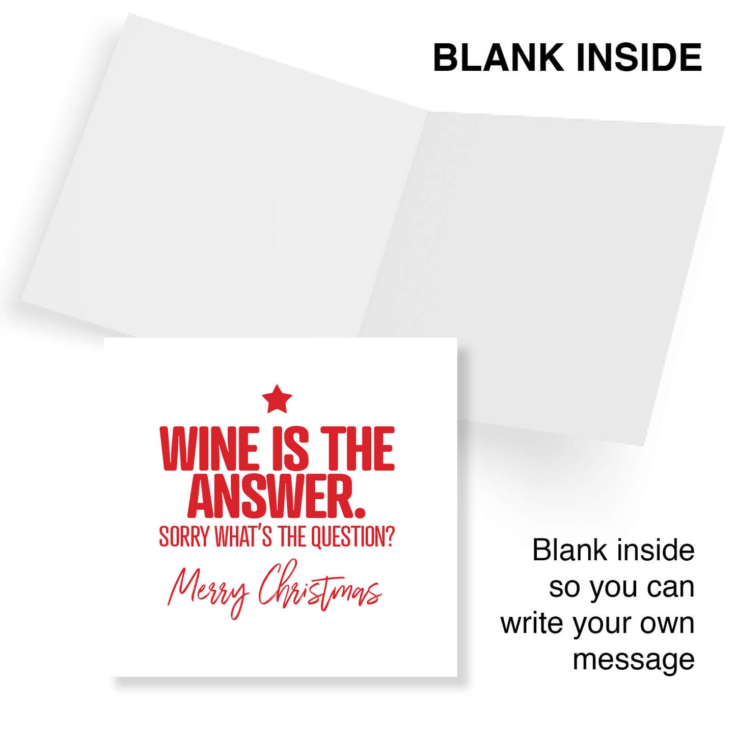 Wine Is the Answer Christmas Card
