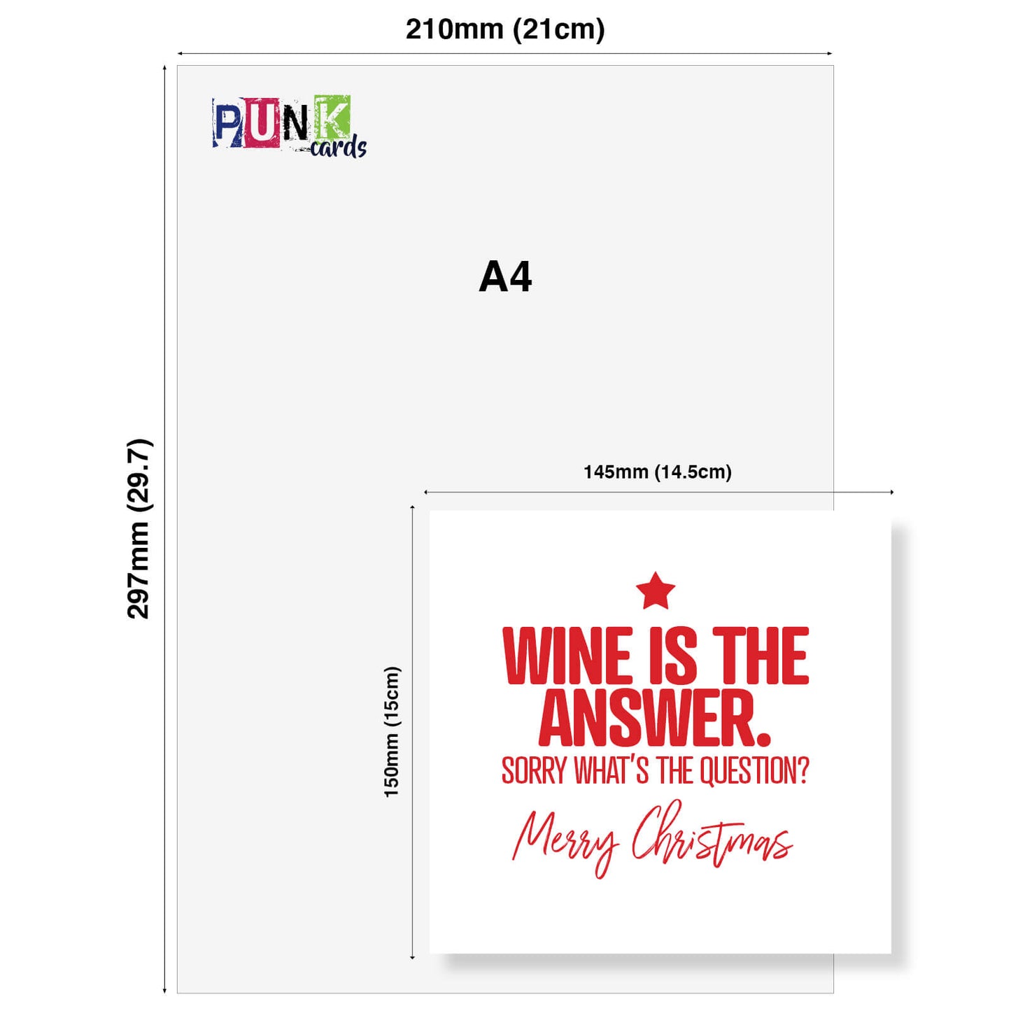 Wine Is the Answer Christmas Card