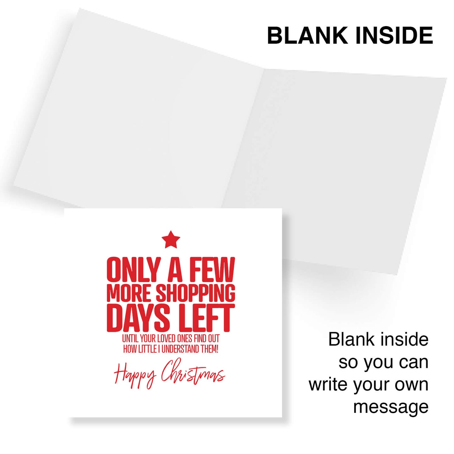 Only a Few Shopping Days Left Christmas Card