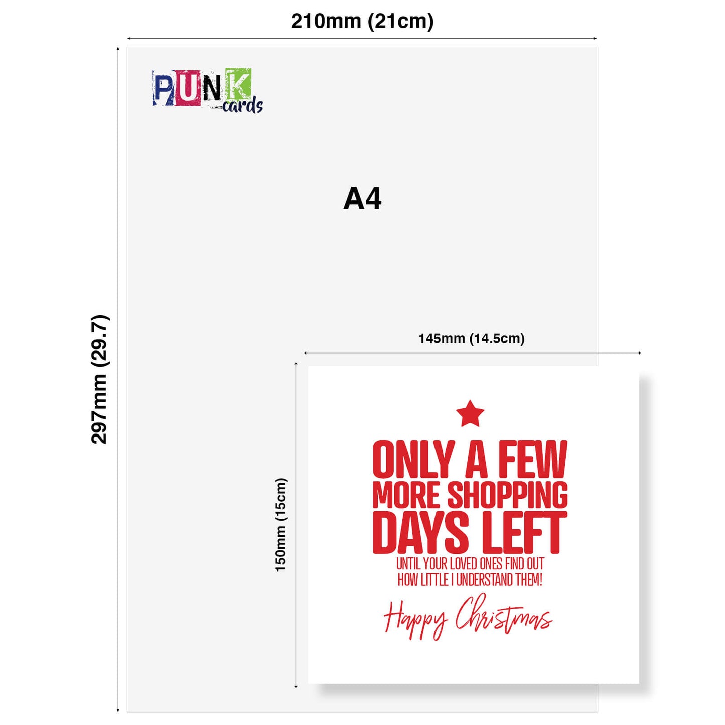 Only a Few Shopping Days Left Christmas Card