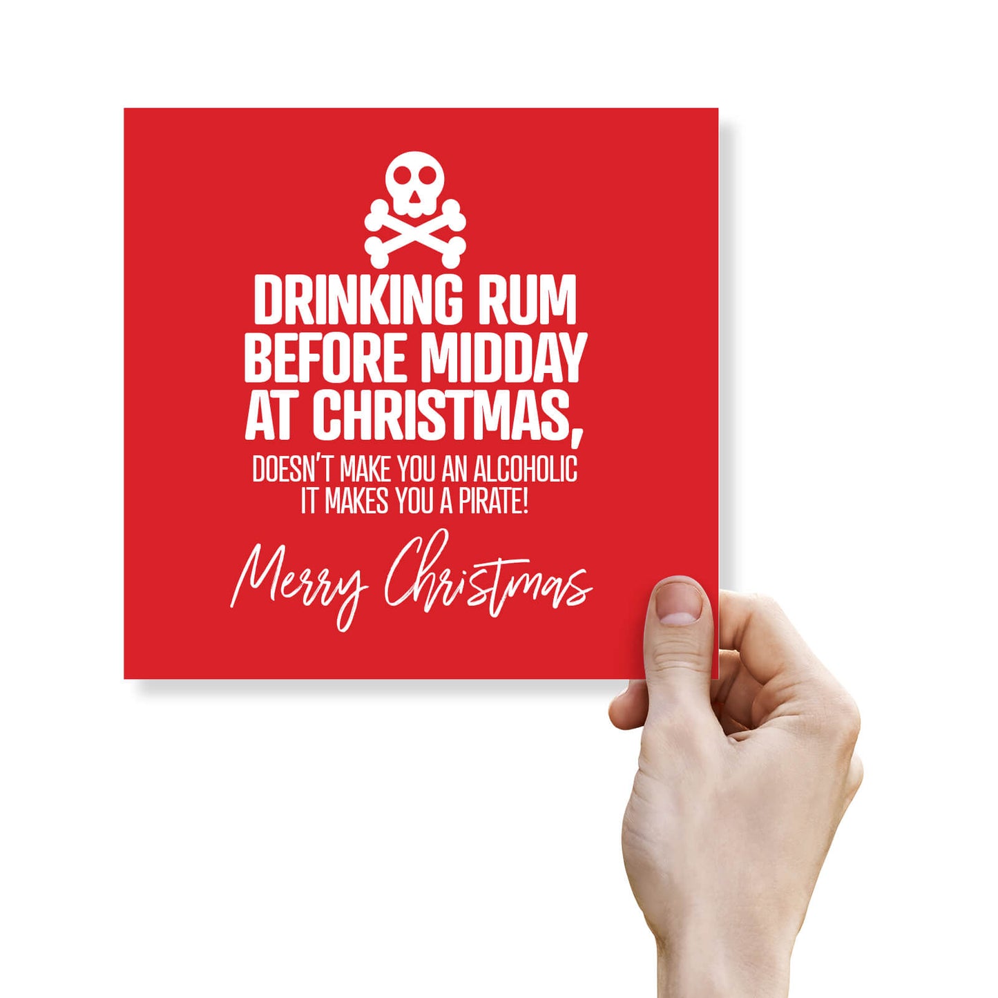 Drinking Rum Before Midday Christmas Card