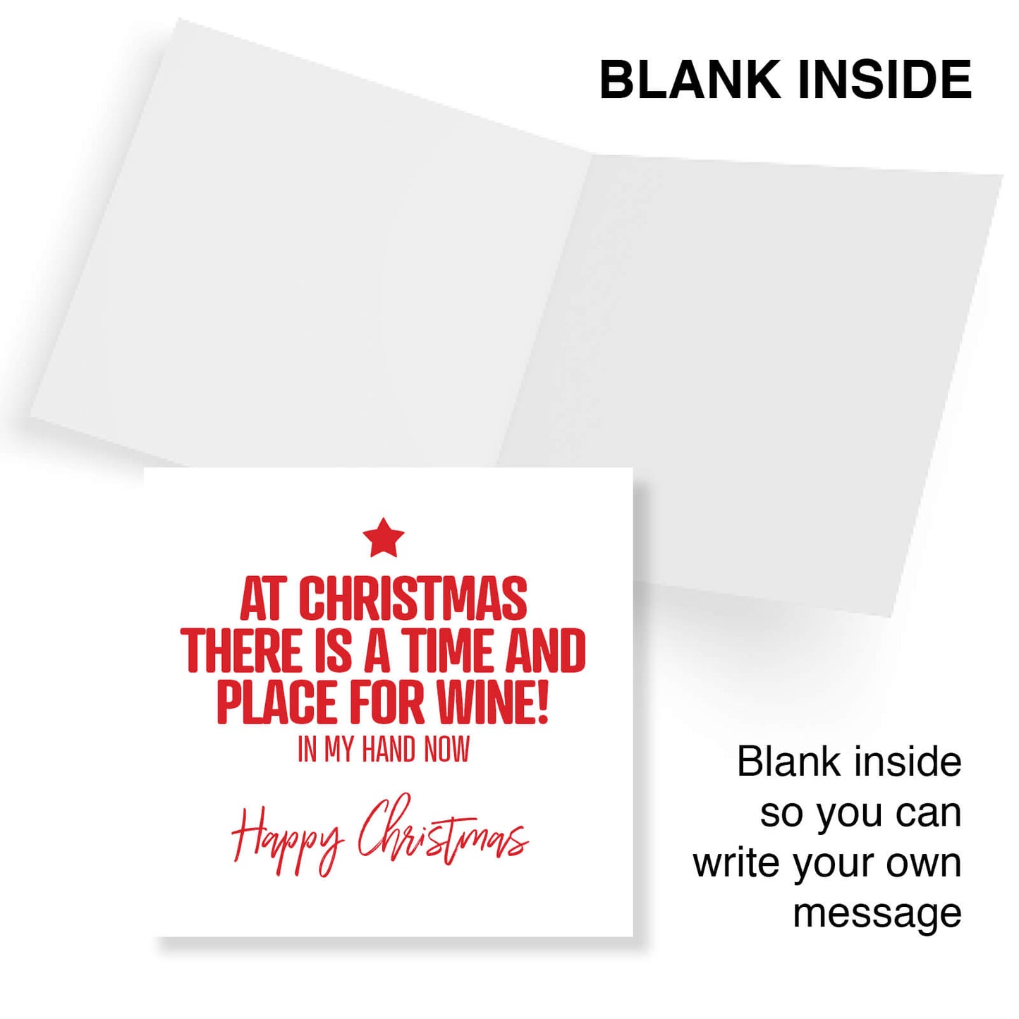 "Time and Place for Wine – In My Hand Now" Christmas Card