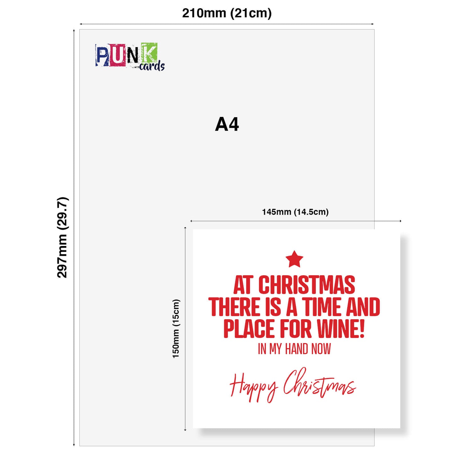 "Time and Place for Wine – In My Hand Now" Christmas Card