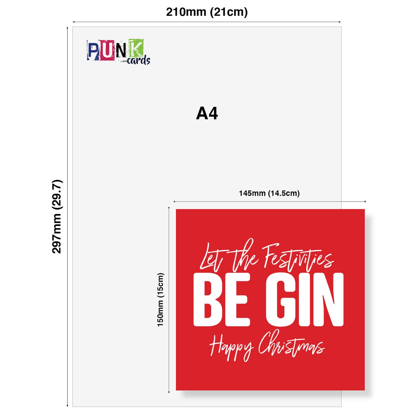 "Let the Festivities Be-Gin" Christmas Card
