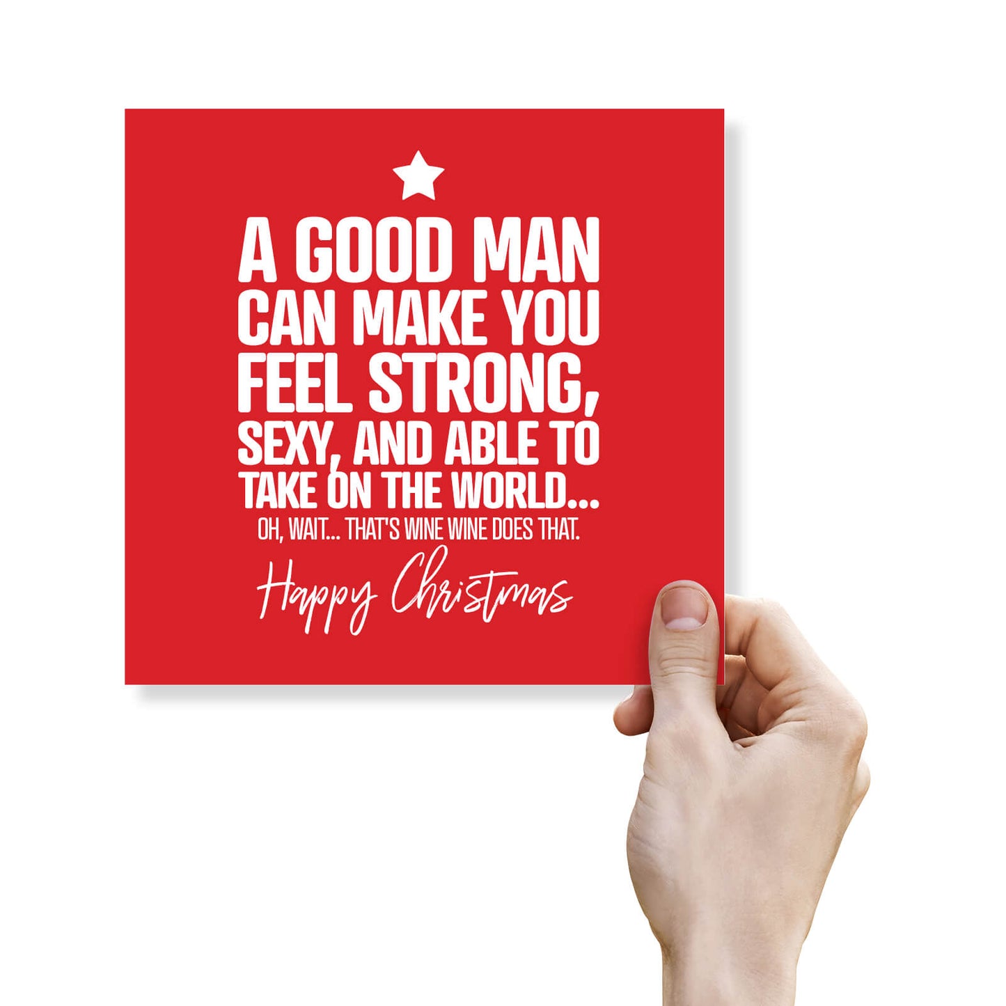 "A Good Man vs Wine" Christmas Card