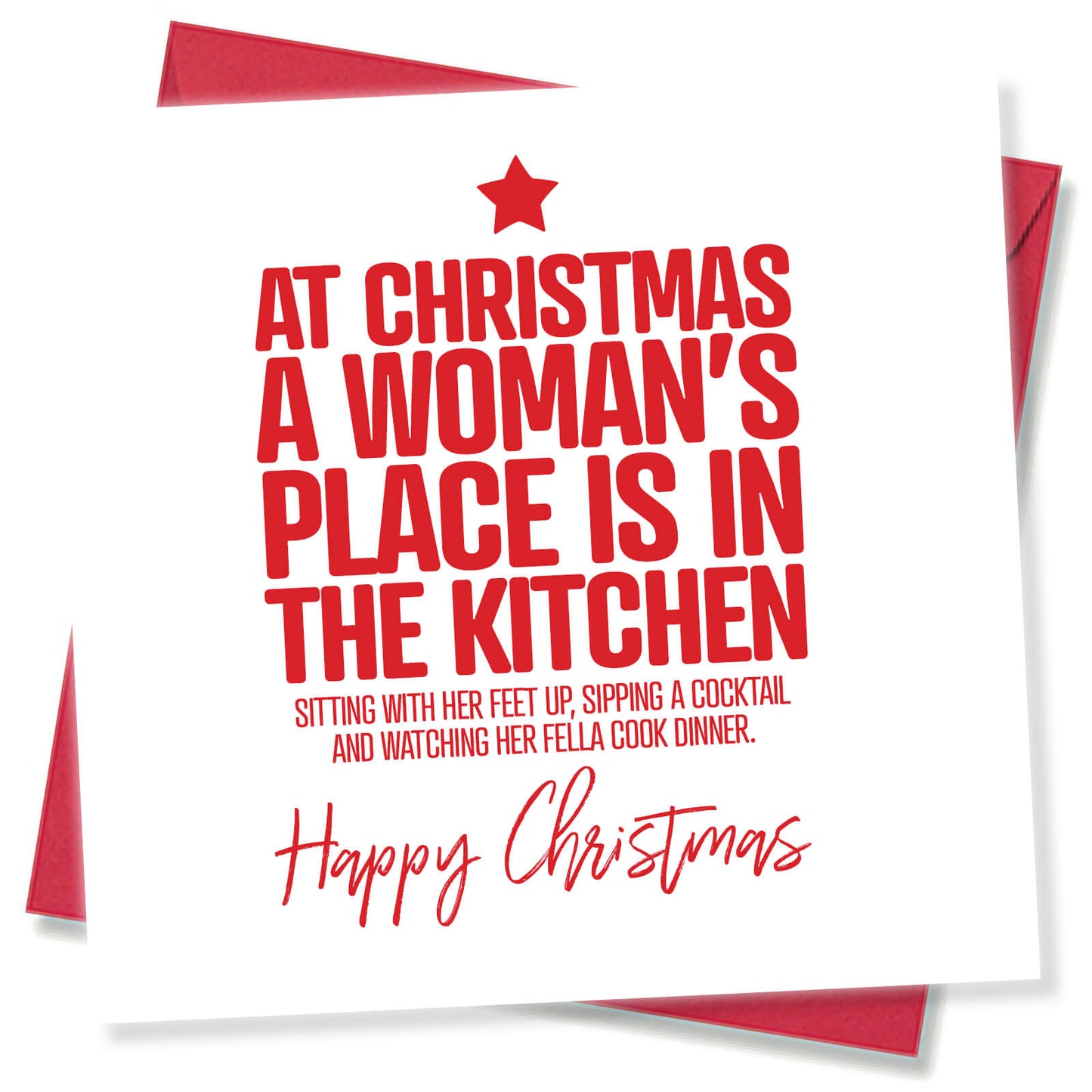 A Woman’s Place Is In The Kitchen… Christmas Card