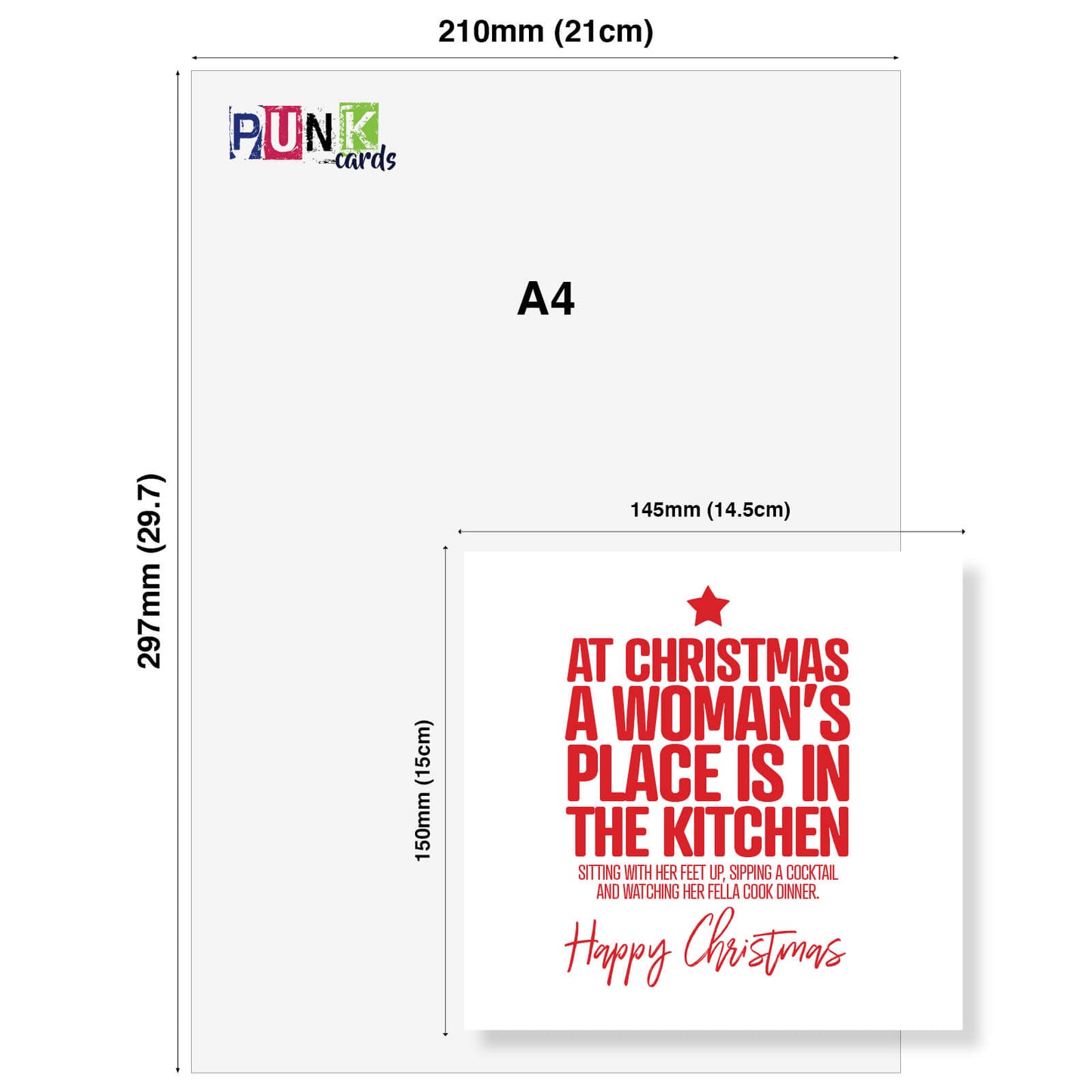 A Woman’s Place Is In The Kitchen… Christmas Card