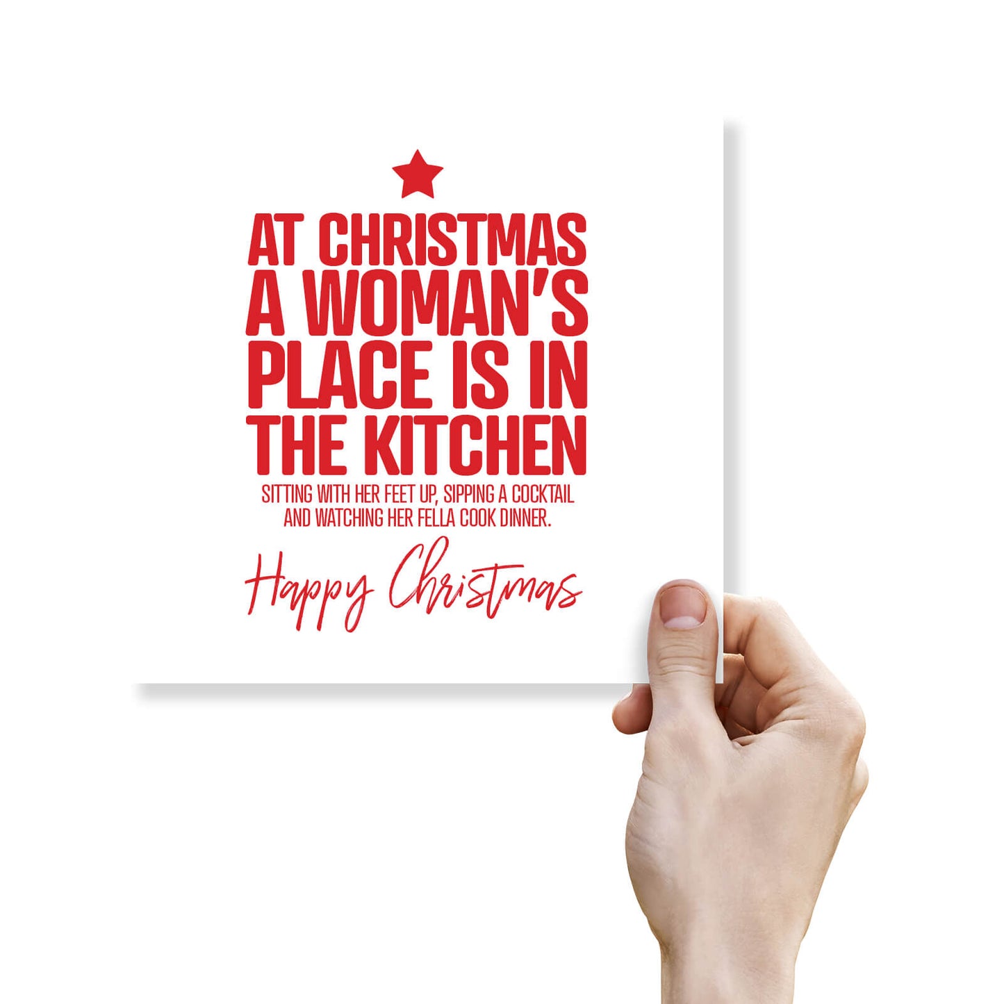 A Woman’s Place Is In The Kitchen… Christmas Card