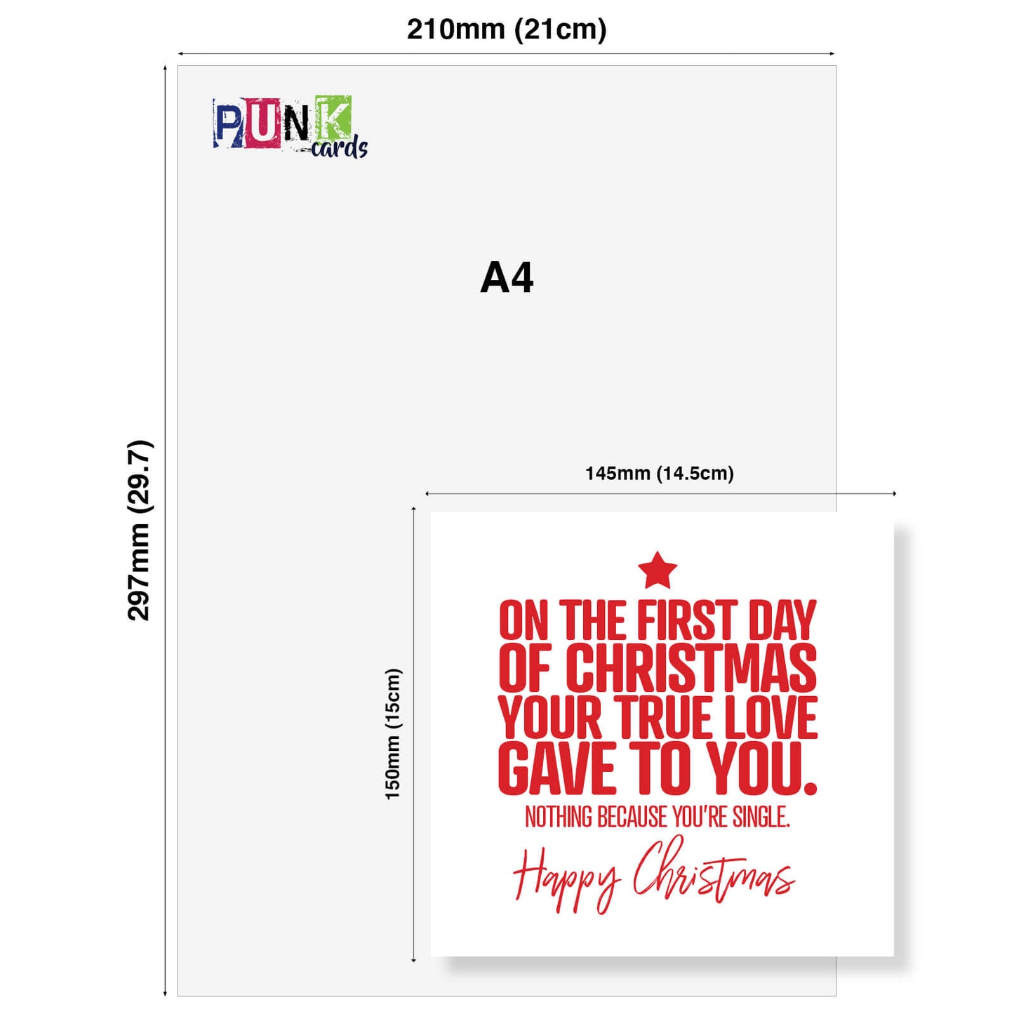 On The First Day Of Christmas… You’re Single Christmas Card