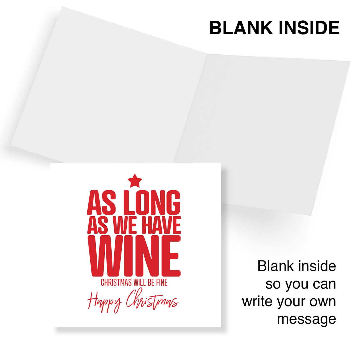 As Long As We Have Wine Christmas Card