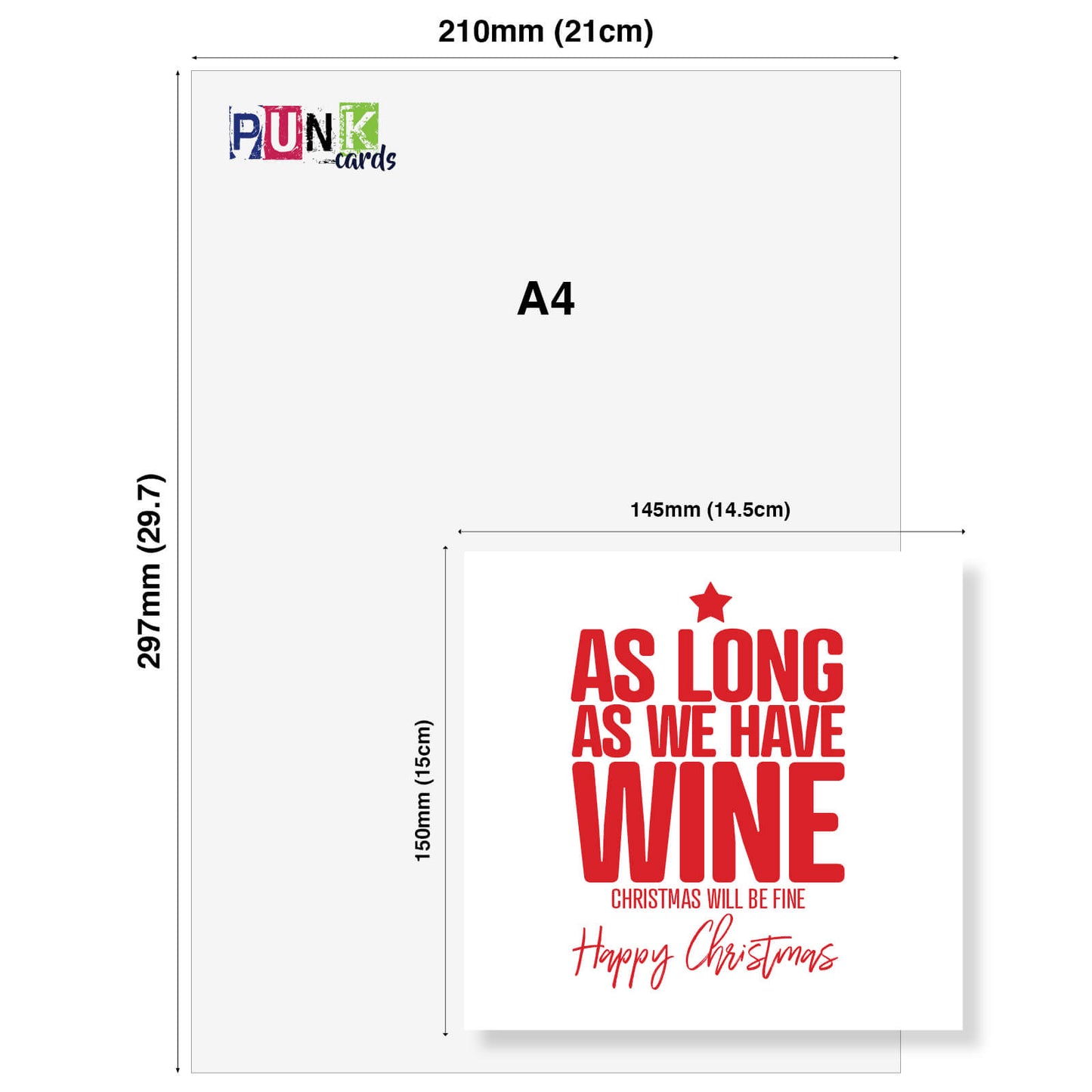 As Long As We Have Wine Christmas Card