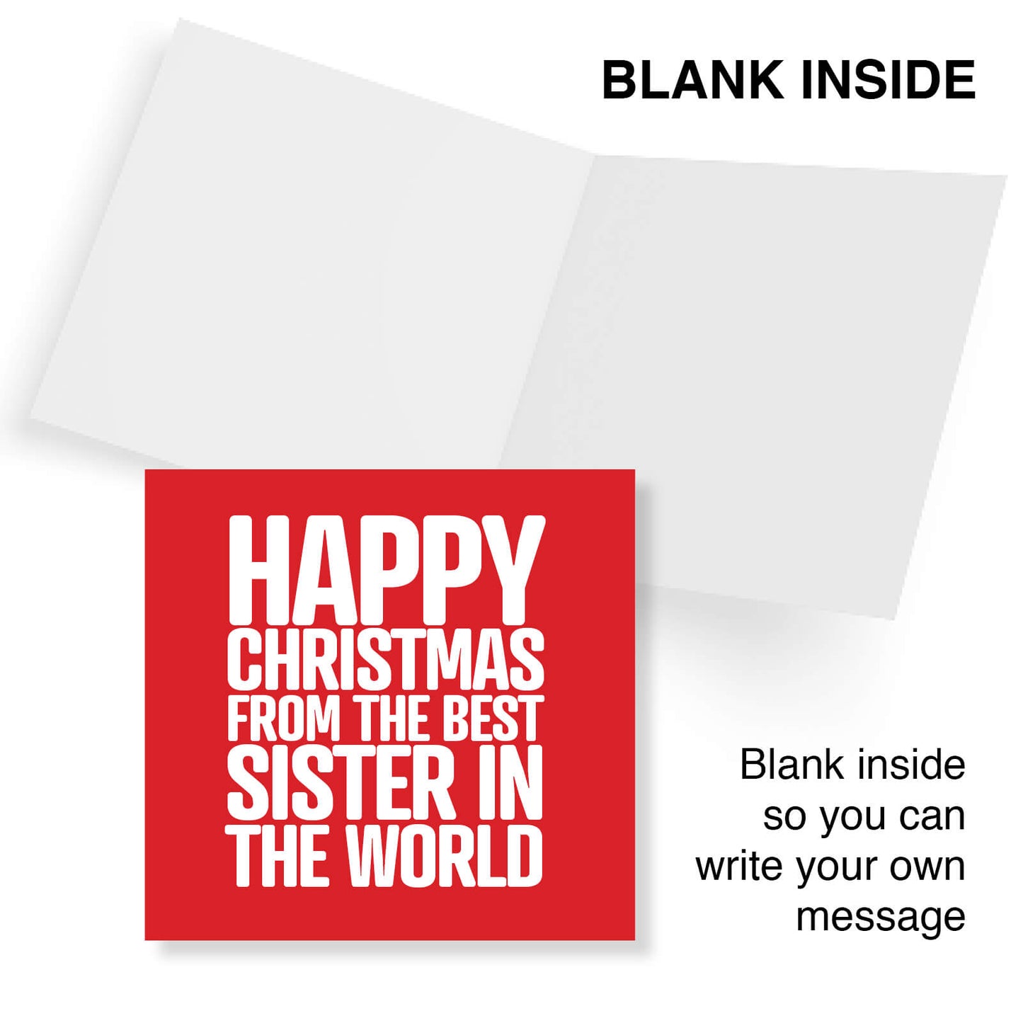"Happy Christmas From the Best Sister in the World" Christmas Card