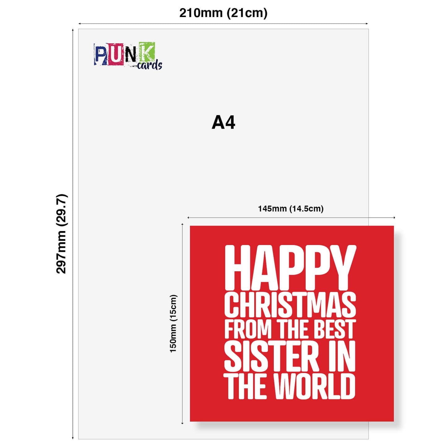 "Happy Christmas From the Best Sister in the World" Christmas Card
