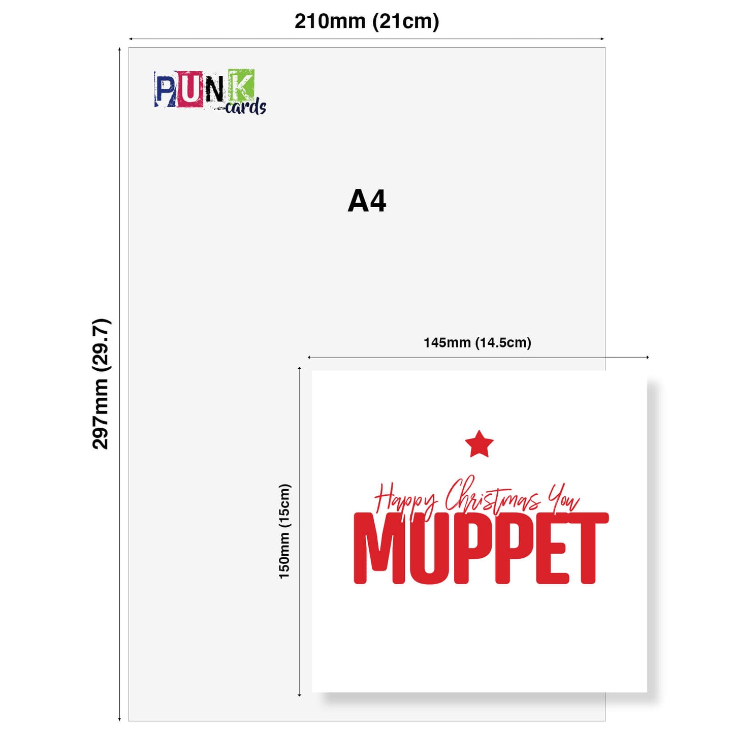"Happy Christmas You Muppet" Christmas Card