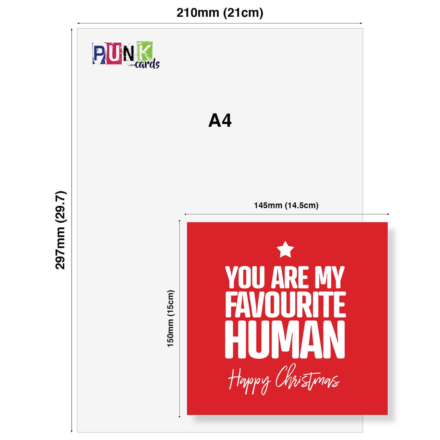 You Are My Favourite Human Christmas Card