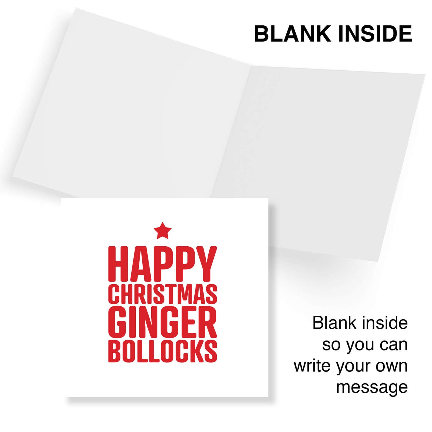 Happy Christmas Ginger Bollocks Card