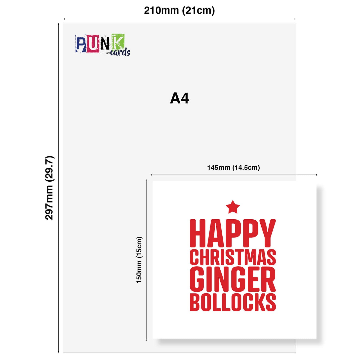 Happy Christmas Ginger Bollocks Card