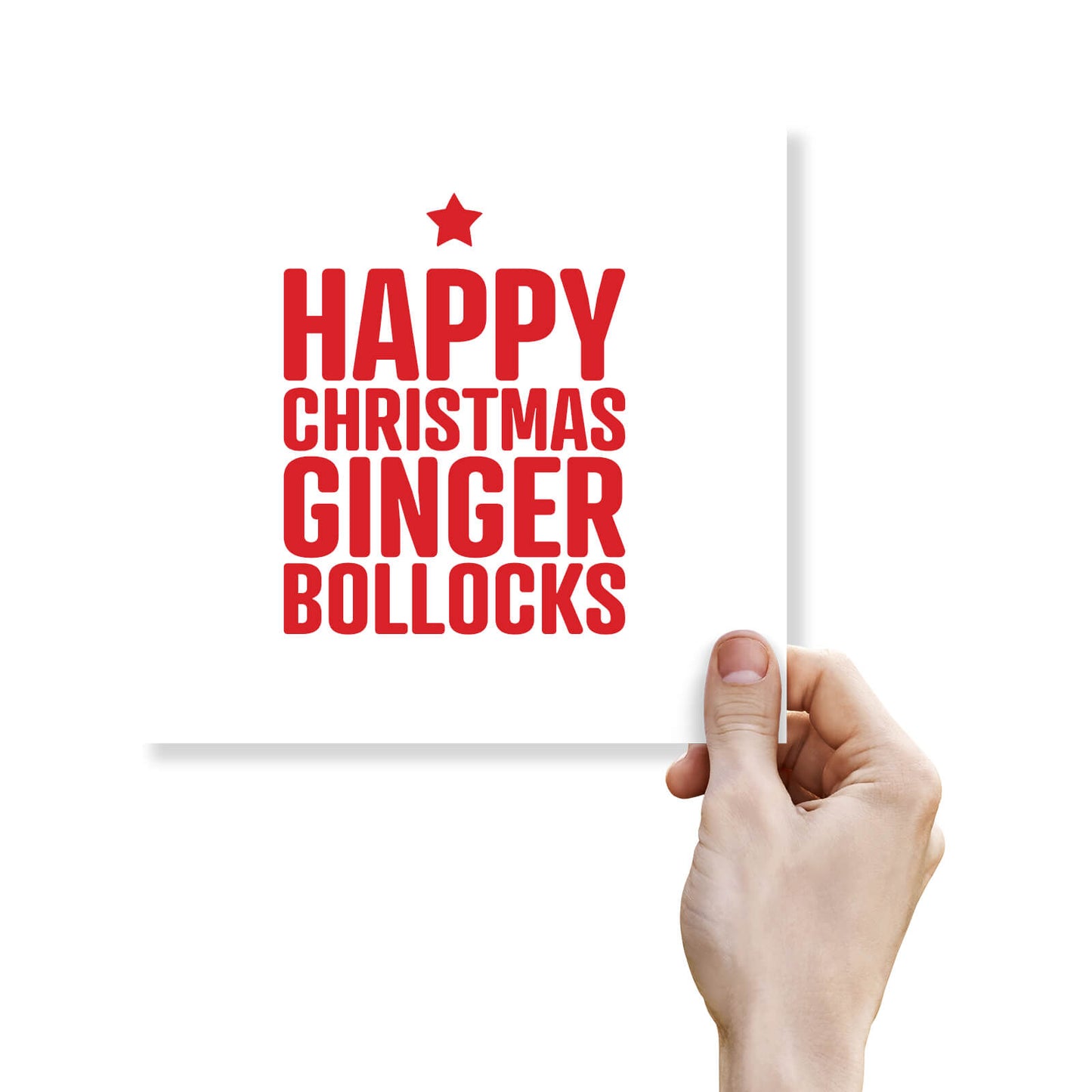 Happy Christmas Ginger Bollocks Card