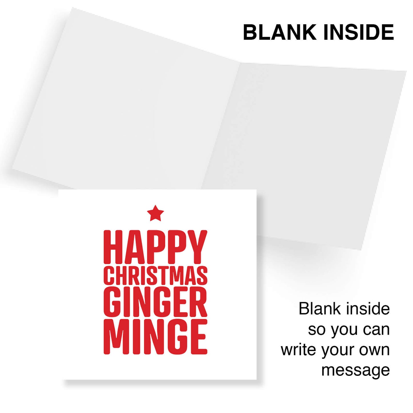 Happy Christmas Ginger Minge Card
