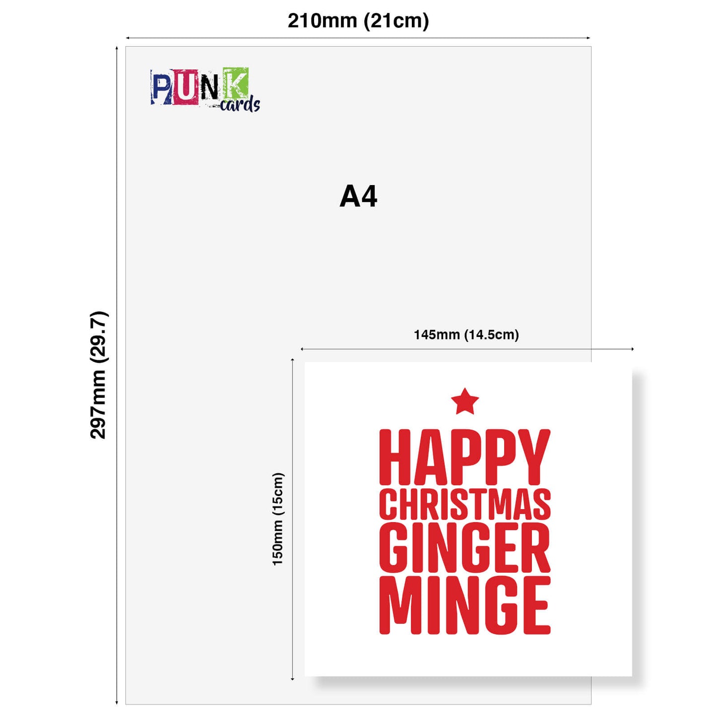 Happy Christmas Ginger Minge Card
