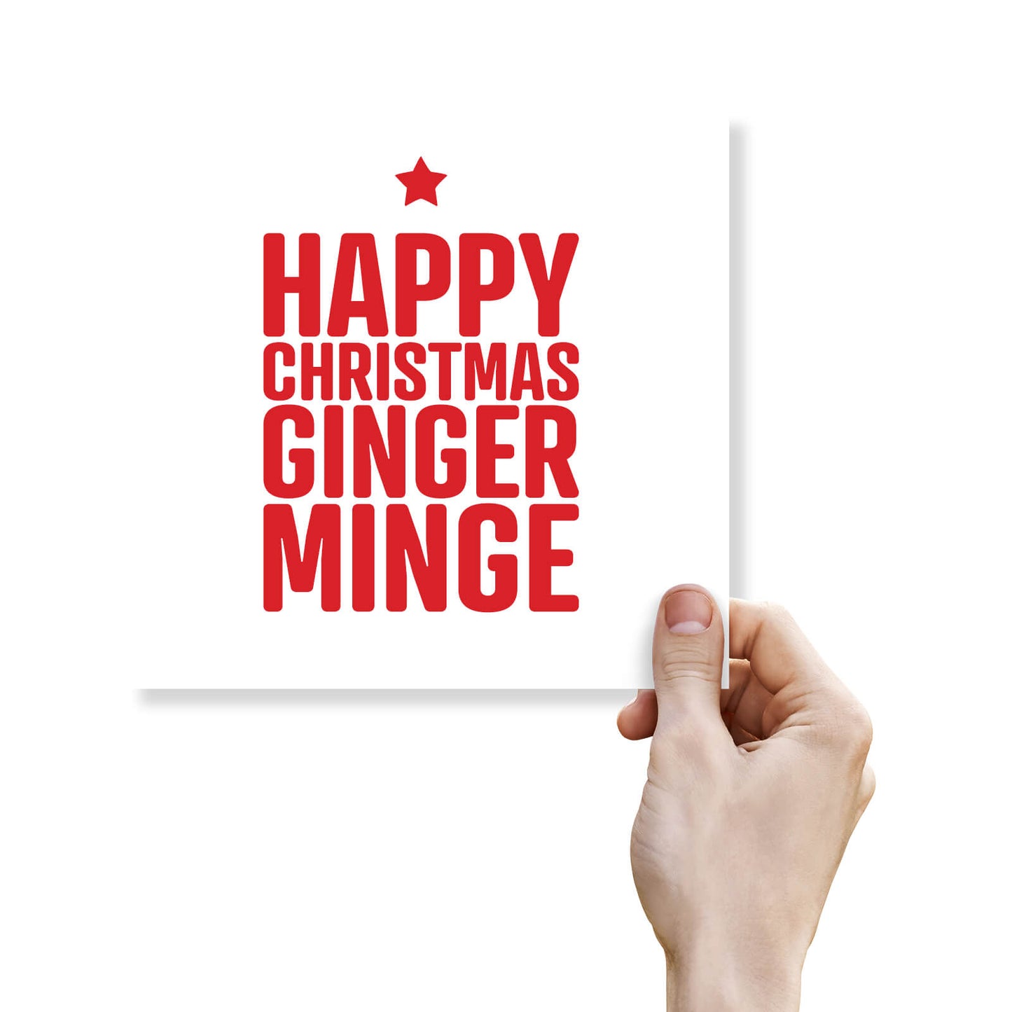 Happy Christmas Ginger Minge Card