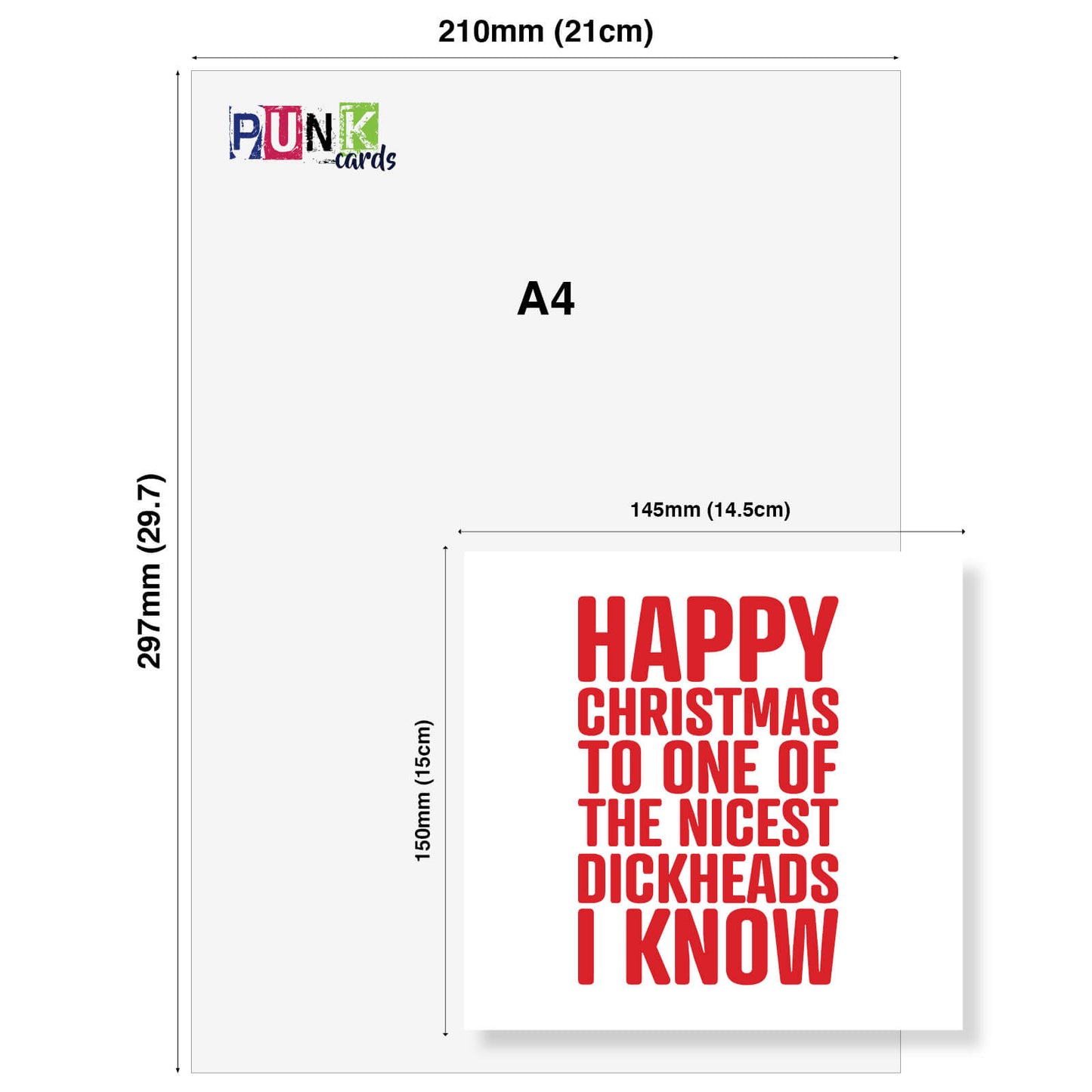 Happy Christmas to One of the Nicest Dickheads I Know Card