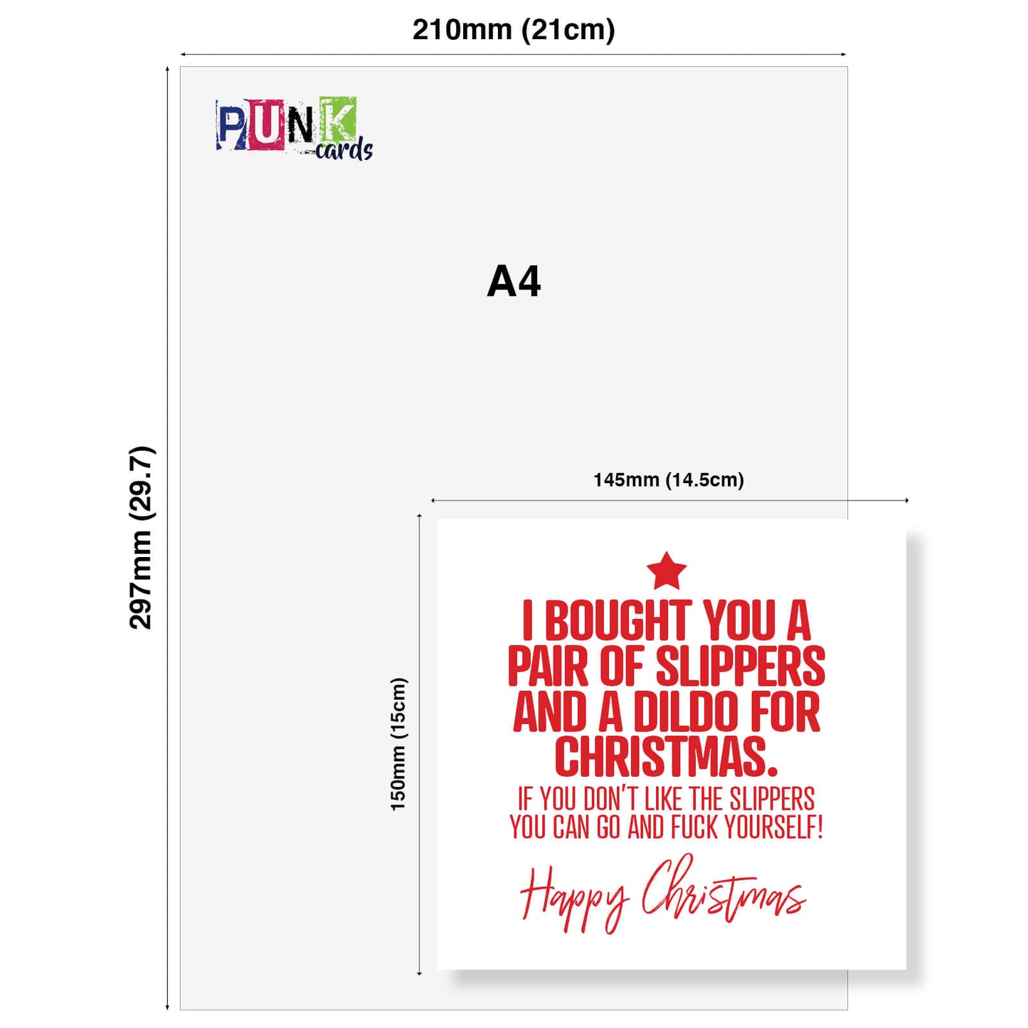 "I Bought You a Pair of Slippers and a Dildo" Card
