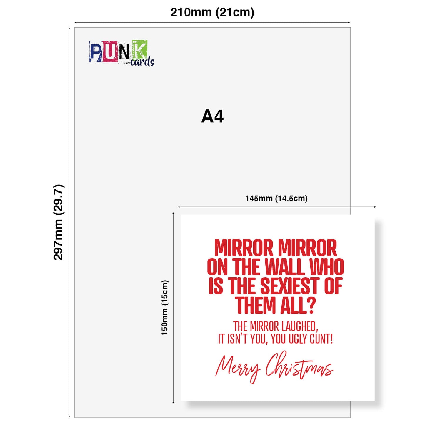 "Mirror Mirror… You Ugly Cunt" Card