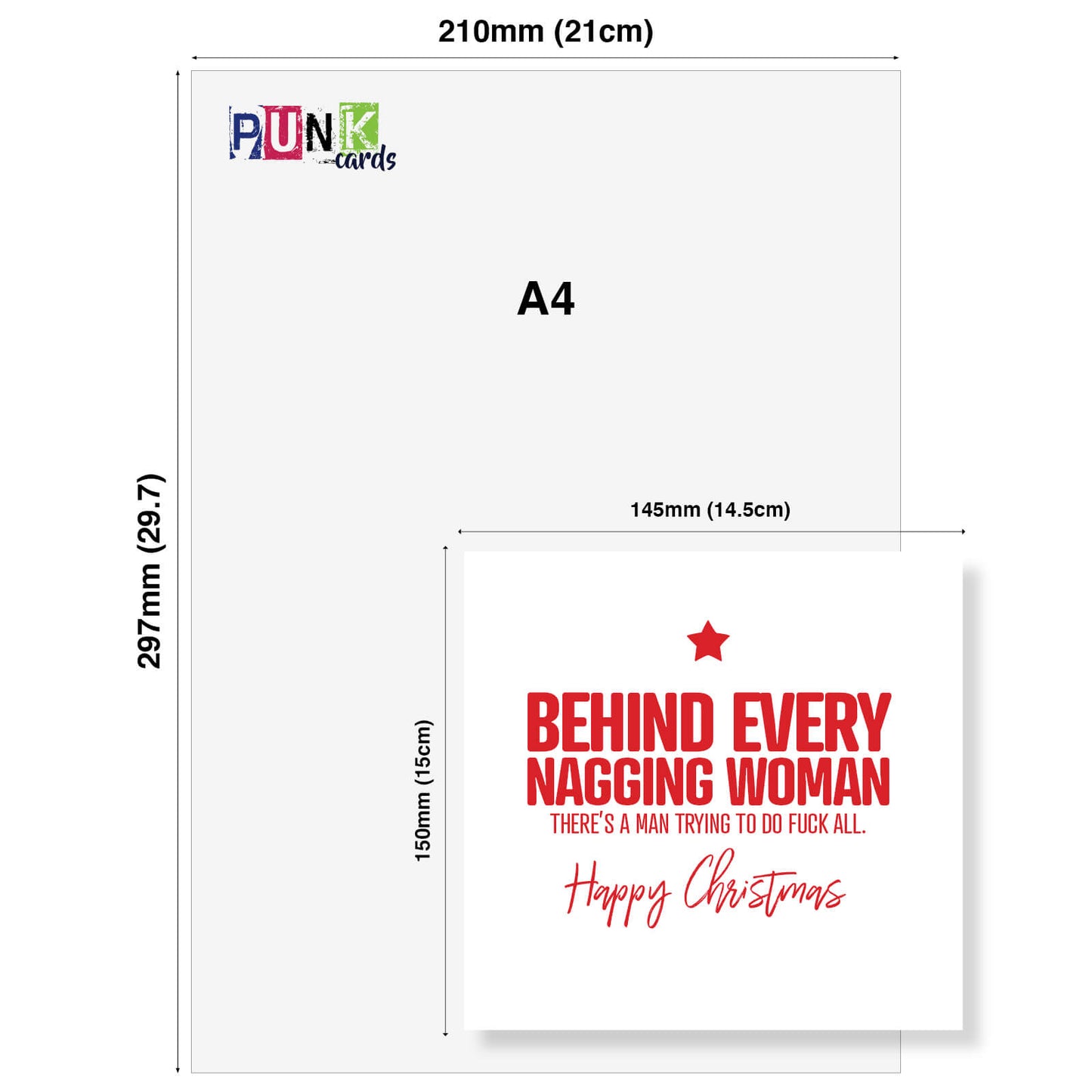 "Behind Every Nagging Woman" Card