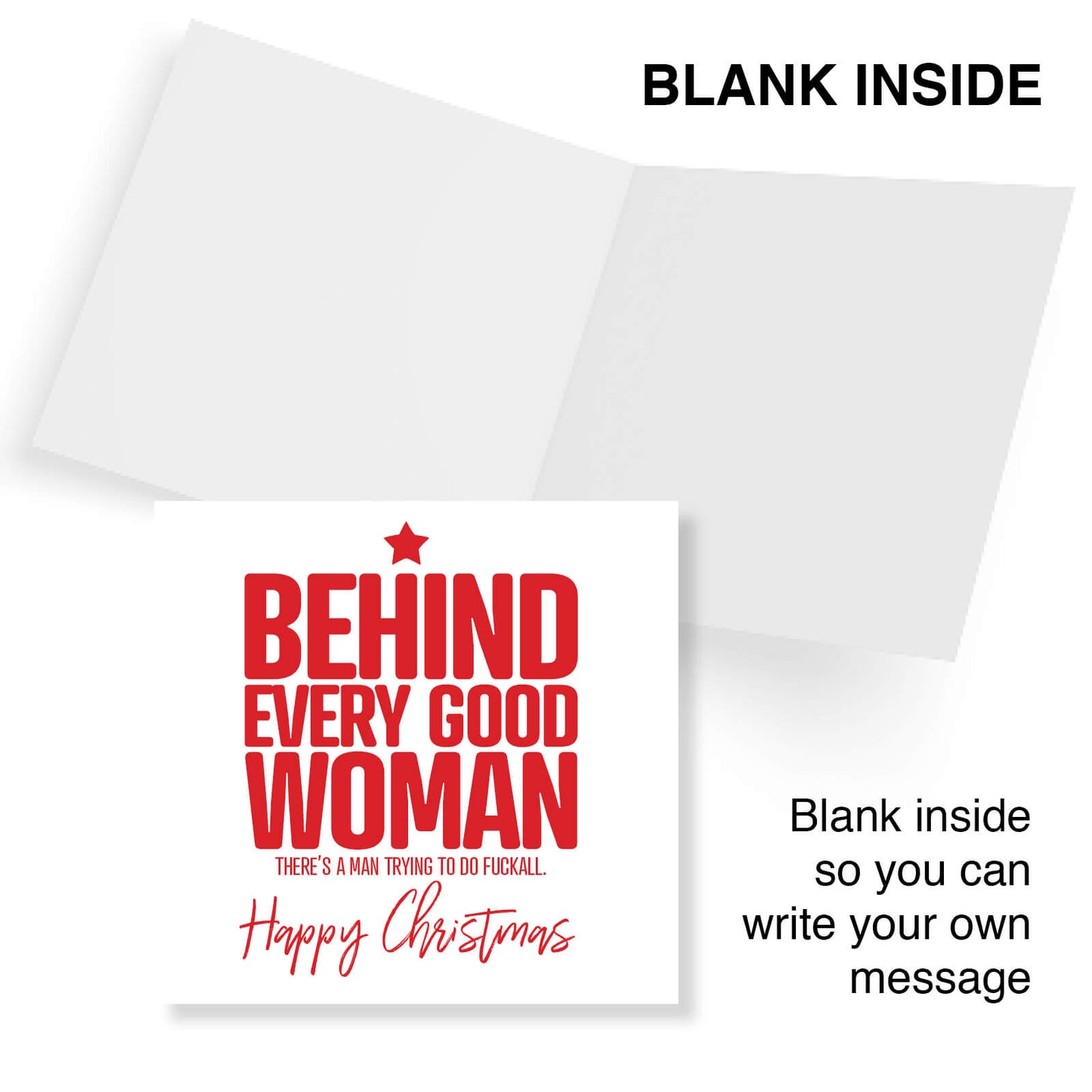 Behind Every Good Woman Christmas Card