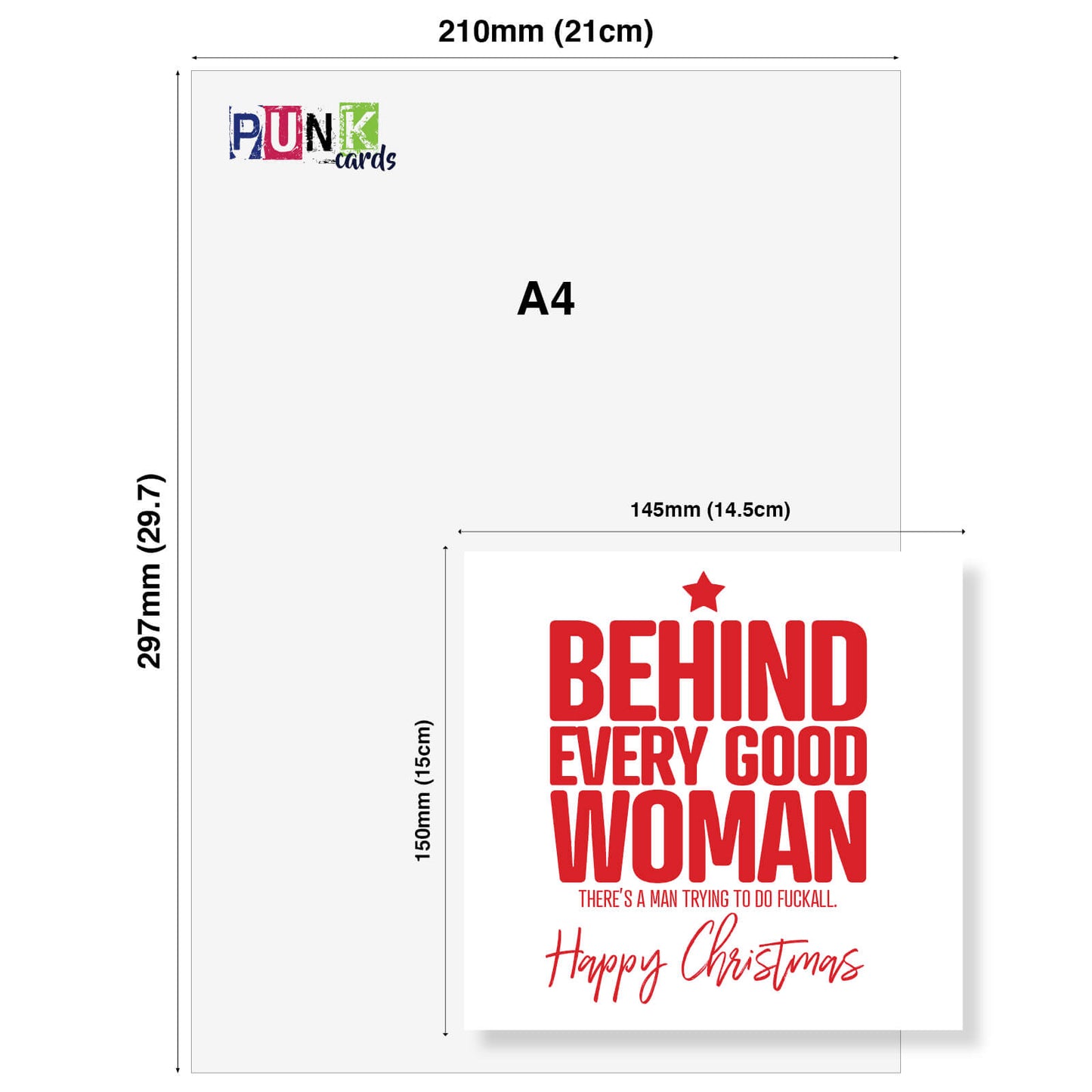 Behind Every Good Woman Christmas Card