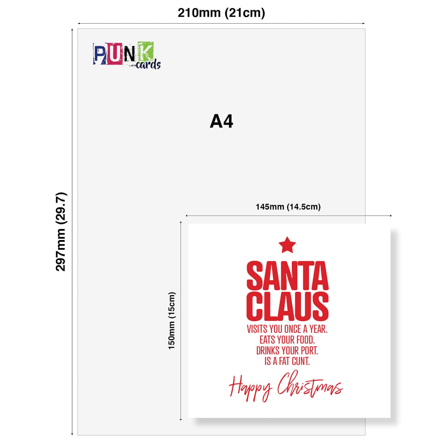 He comes once a year, Christmas Card