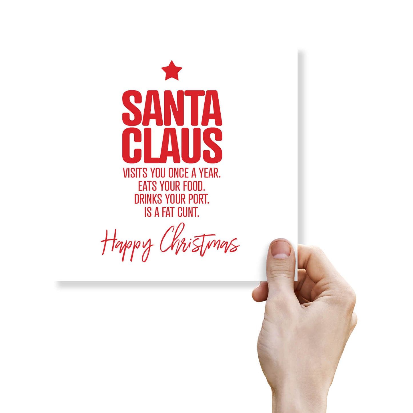 He comes once a year, Christmas Card