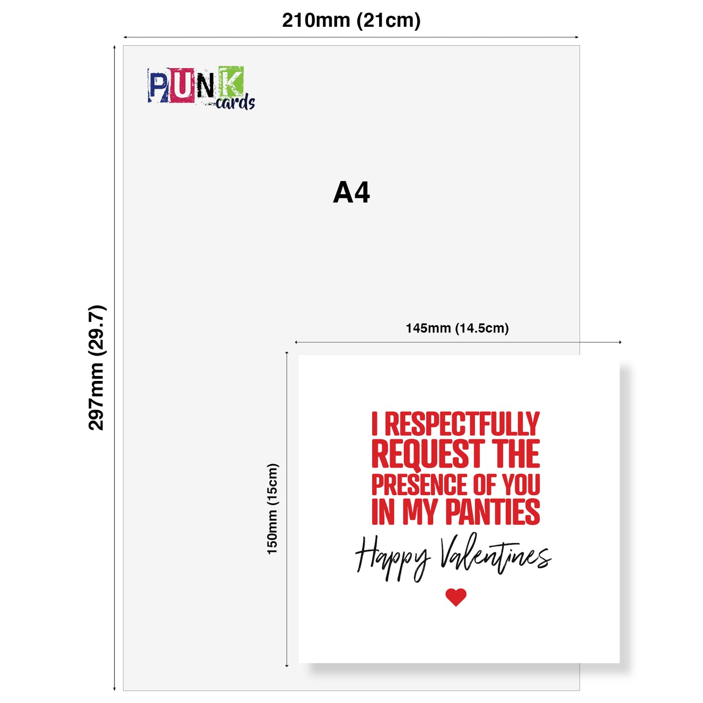 "I Respectfully Request The Presence Of You In My Panties" Valentine's Day Card