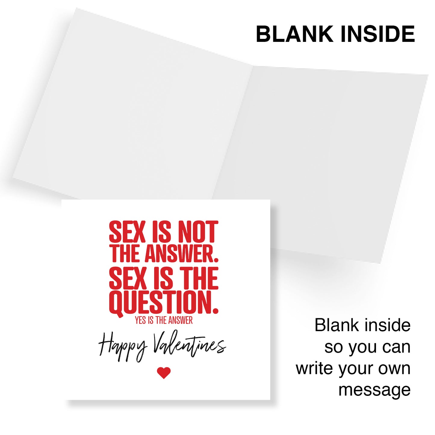 Sex Is Not The Answer. Sex Is The Question. Yes Is The Answer.