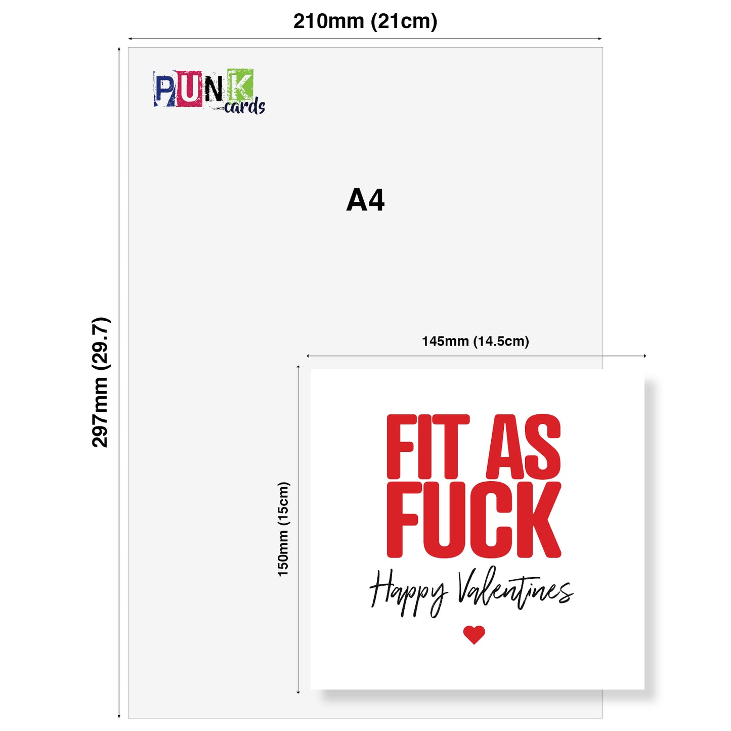 "Fit As Fuck Happy Valentines" Card