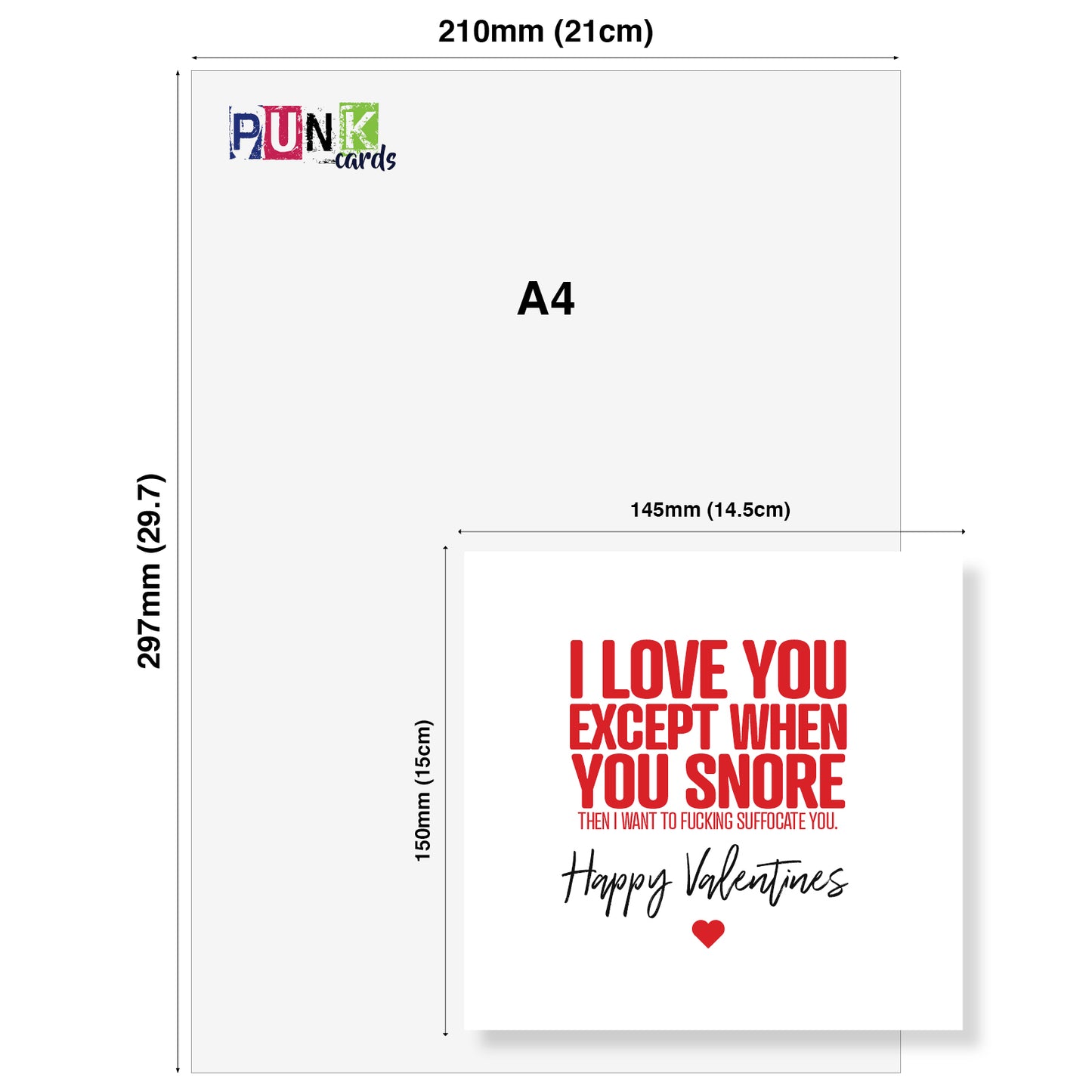 "I Love You Except When You Snore" Card