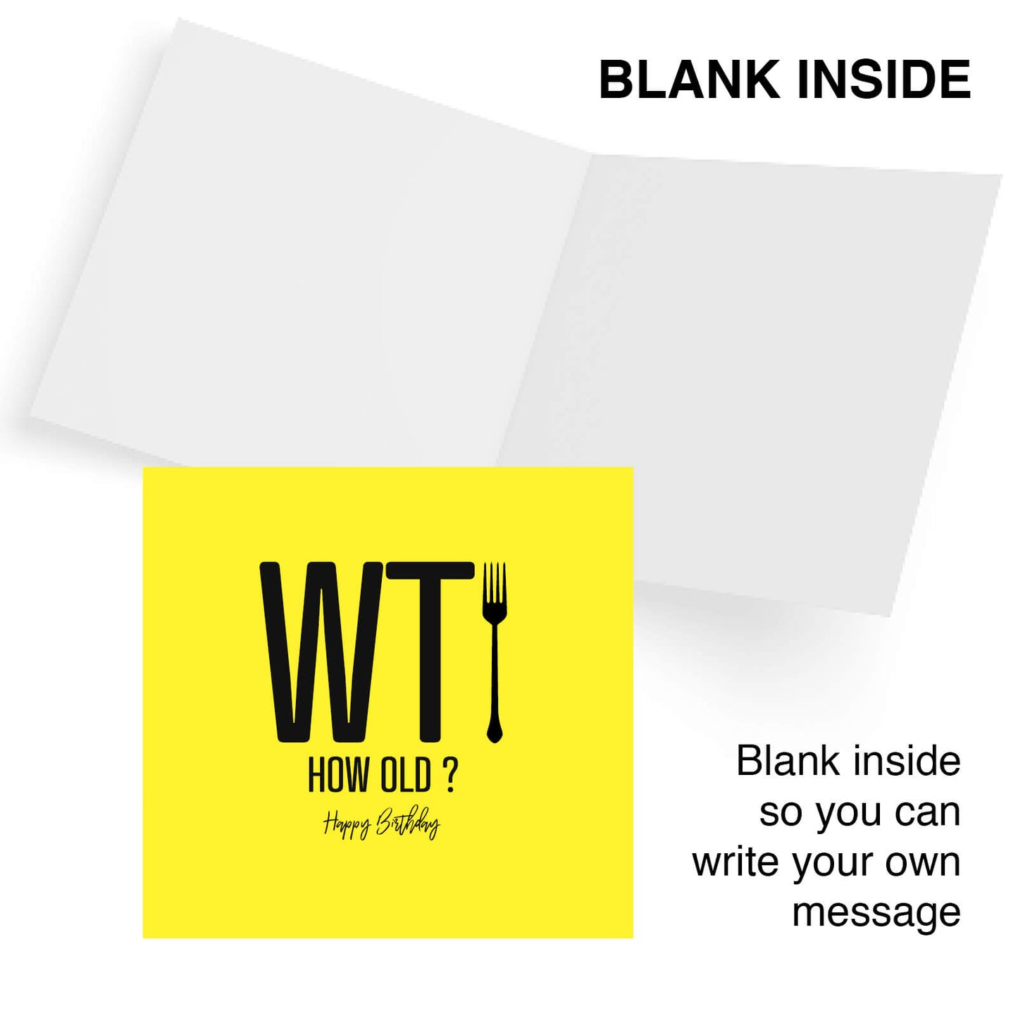 WTFork – How Old? – Birthday Card
