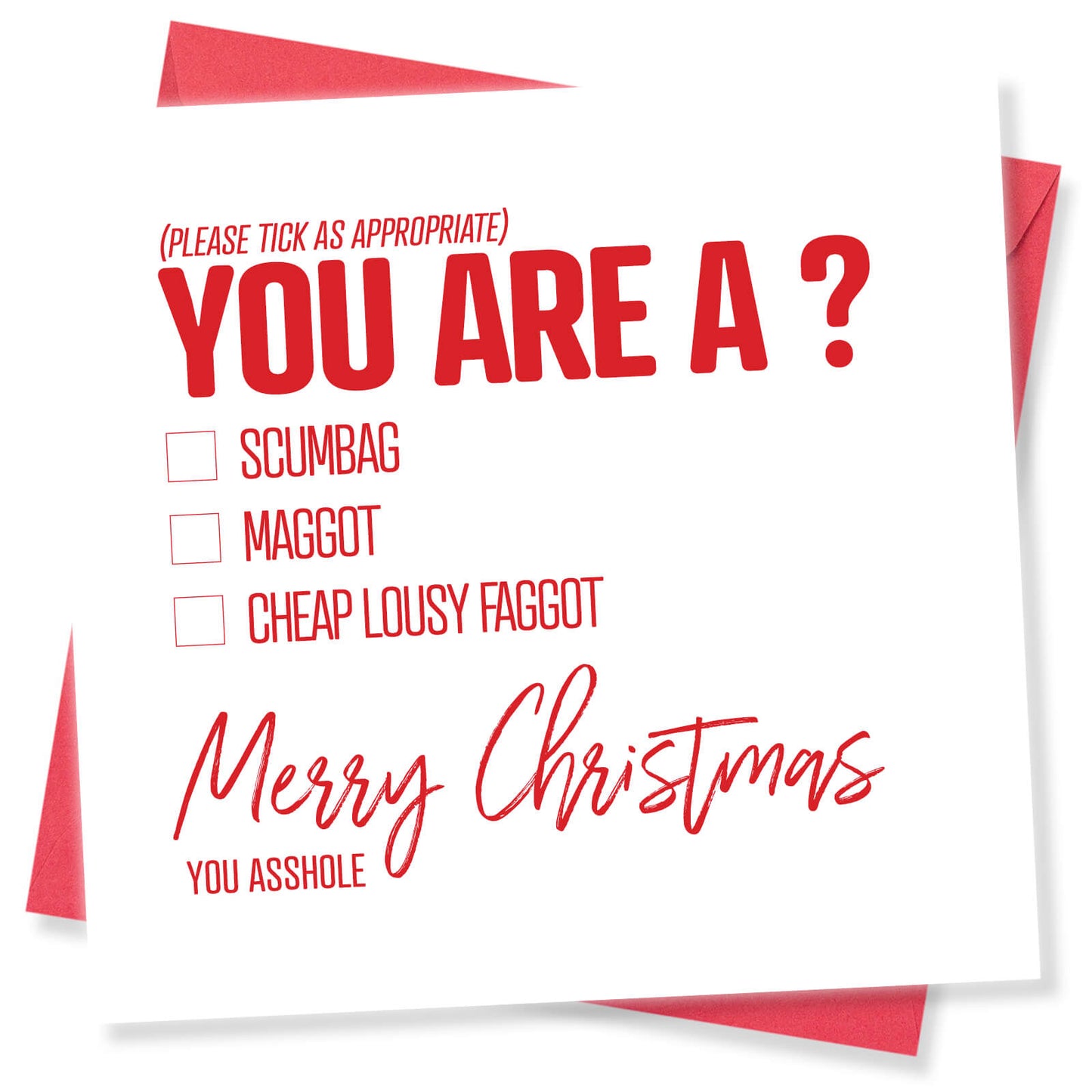 You Are A ? (Tick Box)