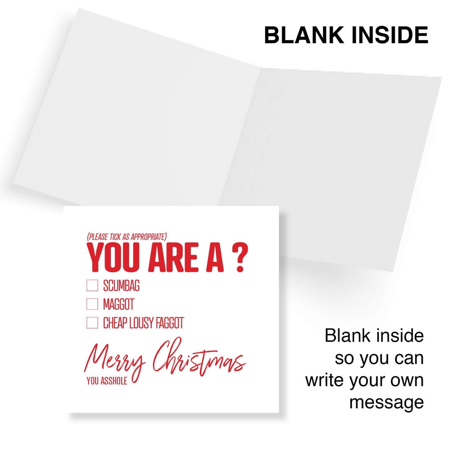 You Are A ? (Tick Box)