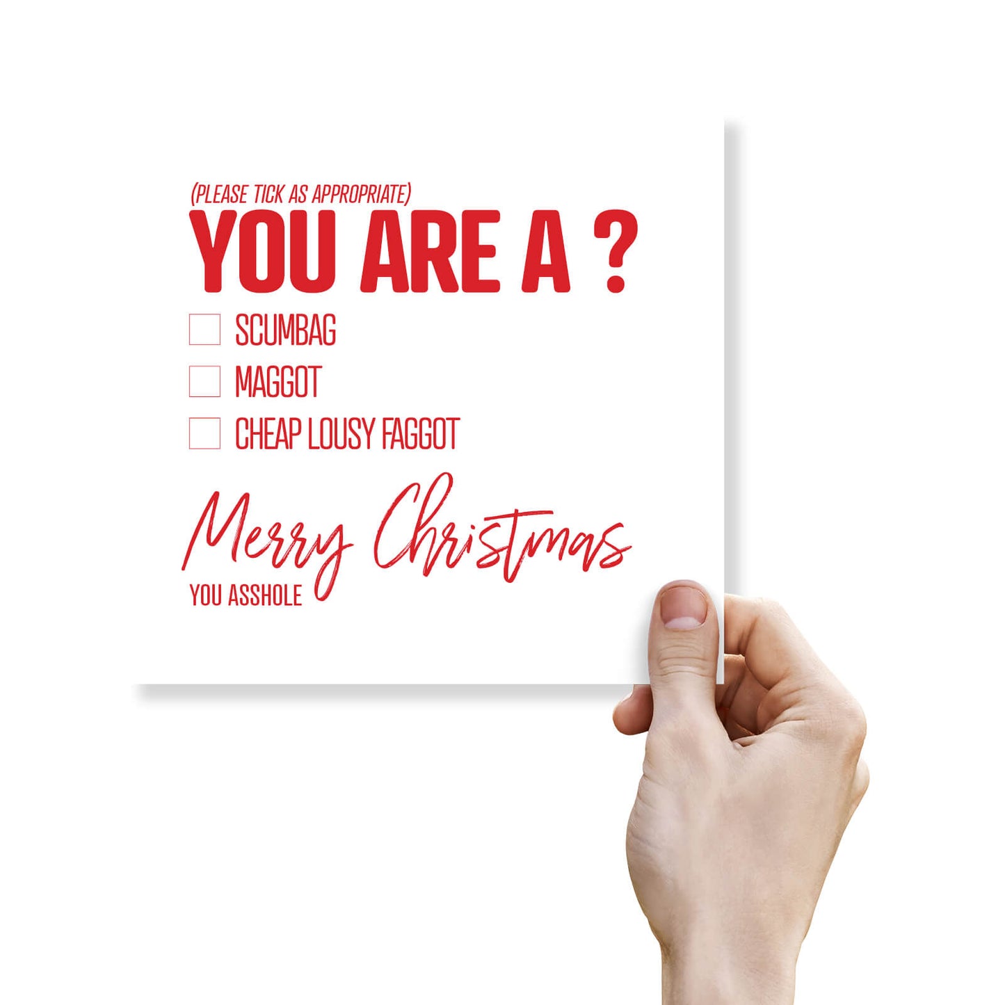 You Are A ? (Tick Box)
