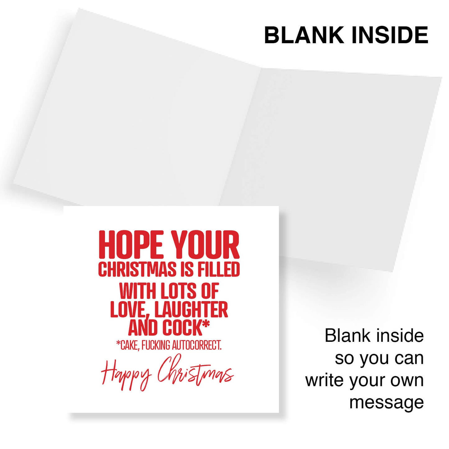 Hope Your Christmas Is Filled With Love, Laughter and Cock (Cake)