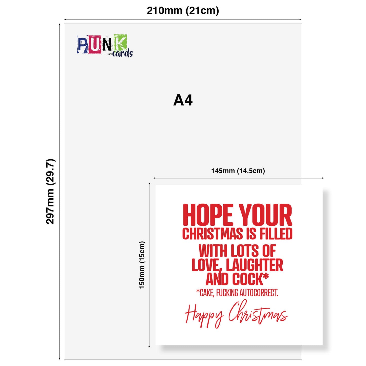 Hope Your Christmas Is Filled With Love, Laughter and Cock (Cake)