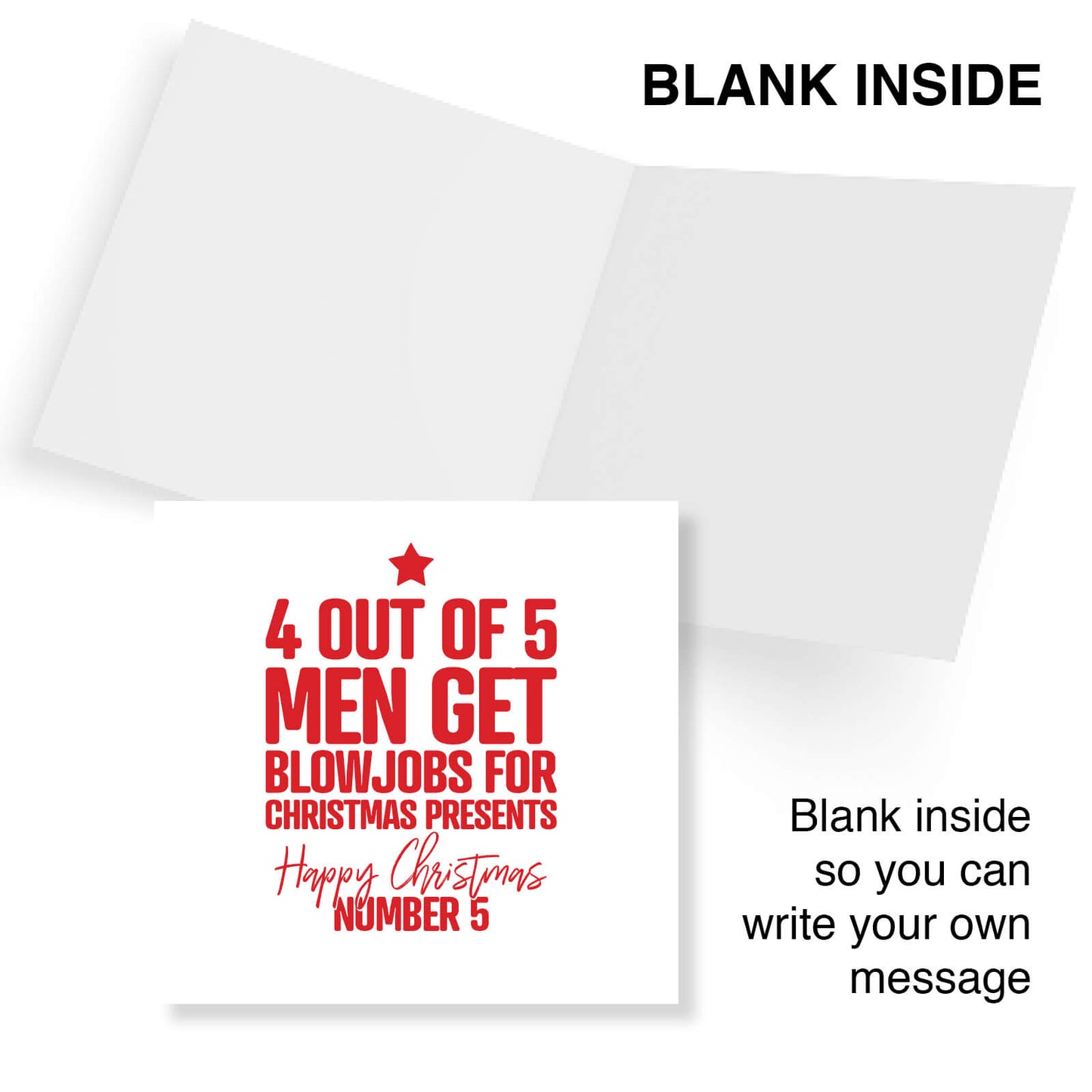 4 Out of 5 Men Get Blowjobs Christmas Card
