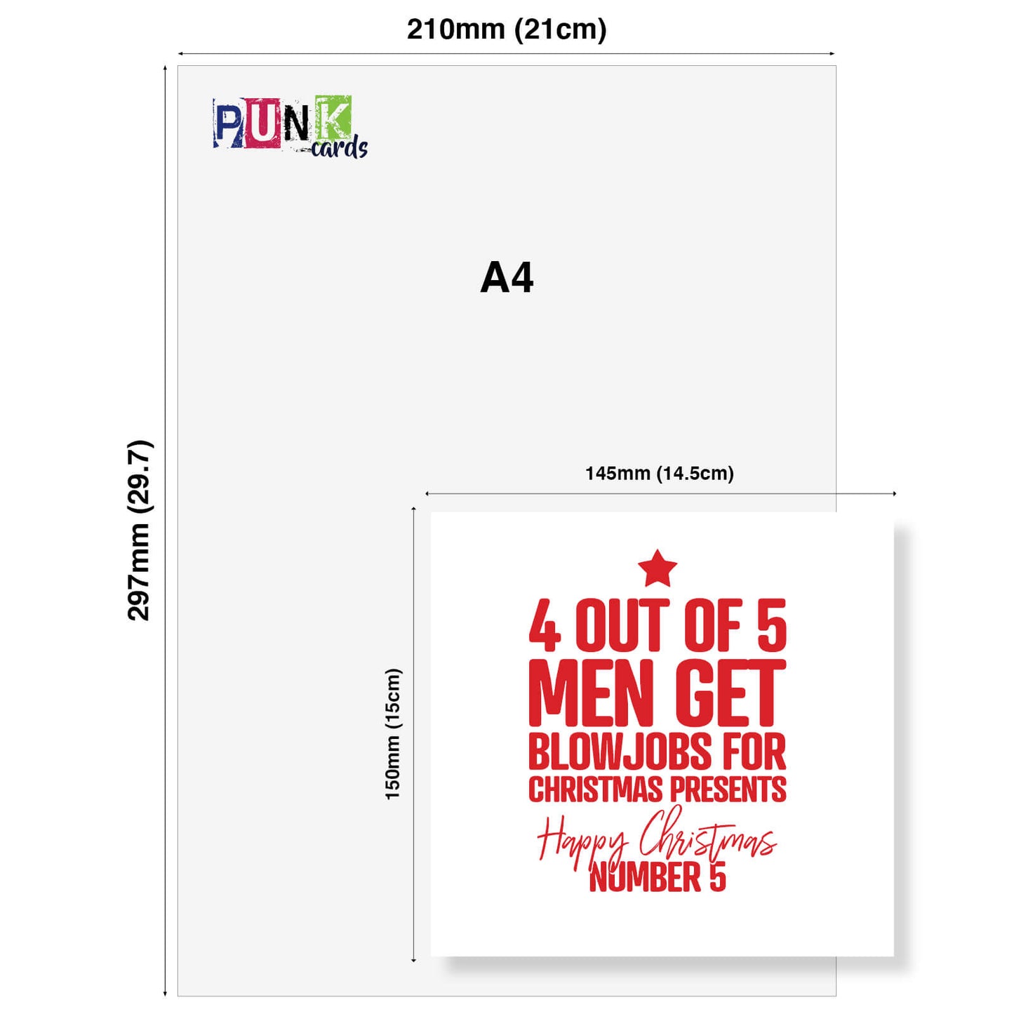 4 Out of 5 Men Get Blowjobs Christmas Card