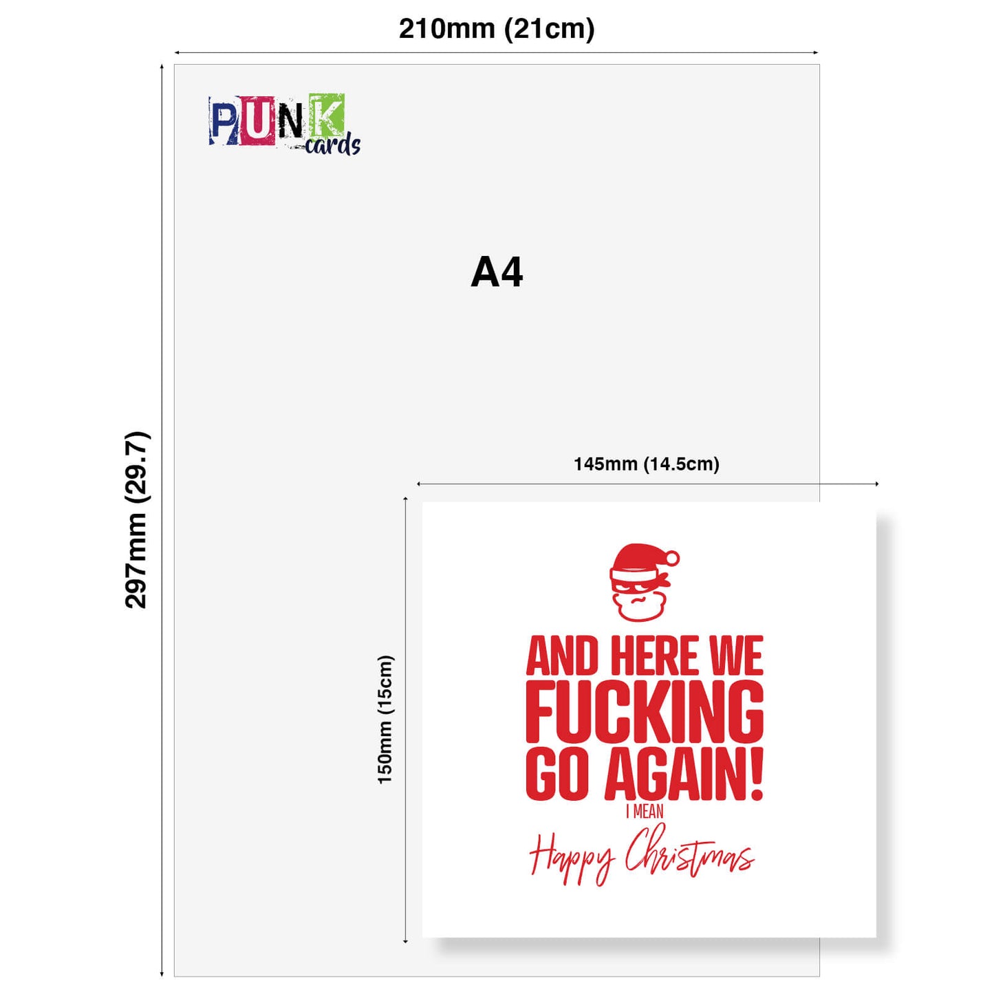 And Here We F*ing Go Again Christmas Card