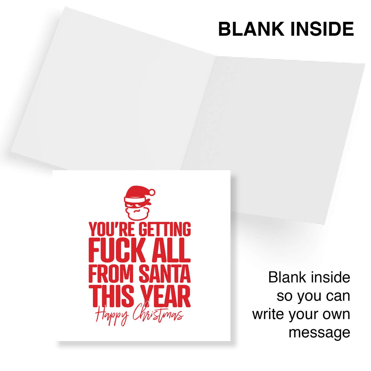 You're Getting F* All From Santa Christmas Card