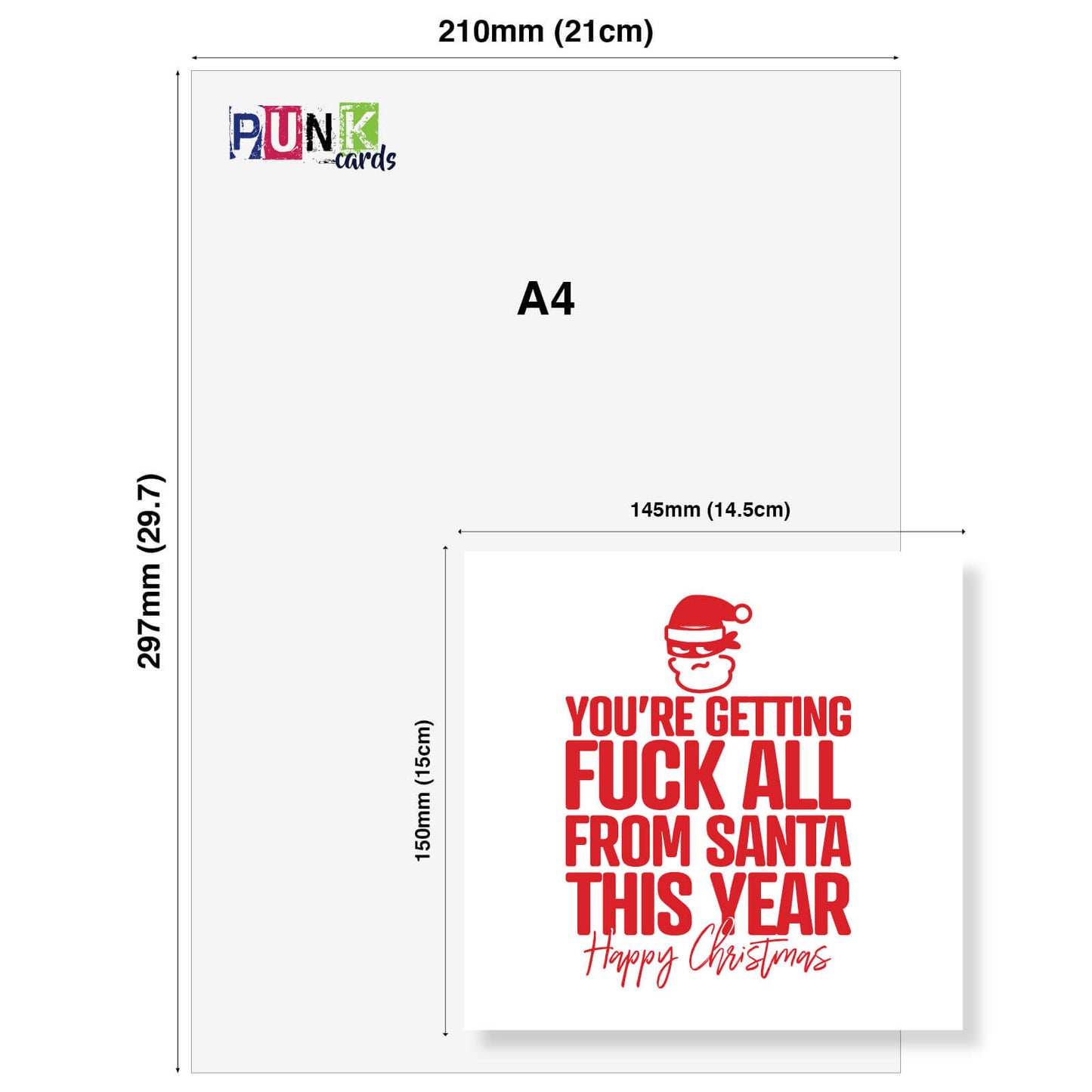 You're Getting F* All From Santa Christmas Card