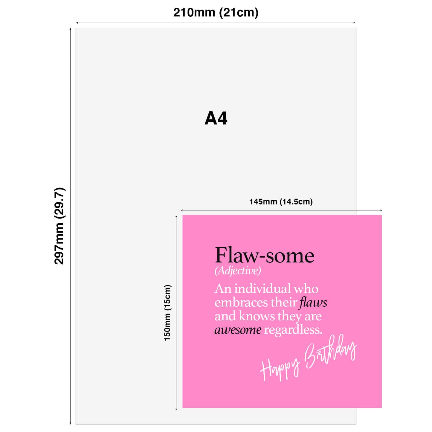 Flaw-some (Adjective) An individual who embraces their flaws and knows they are awesome regardless.