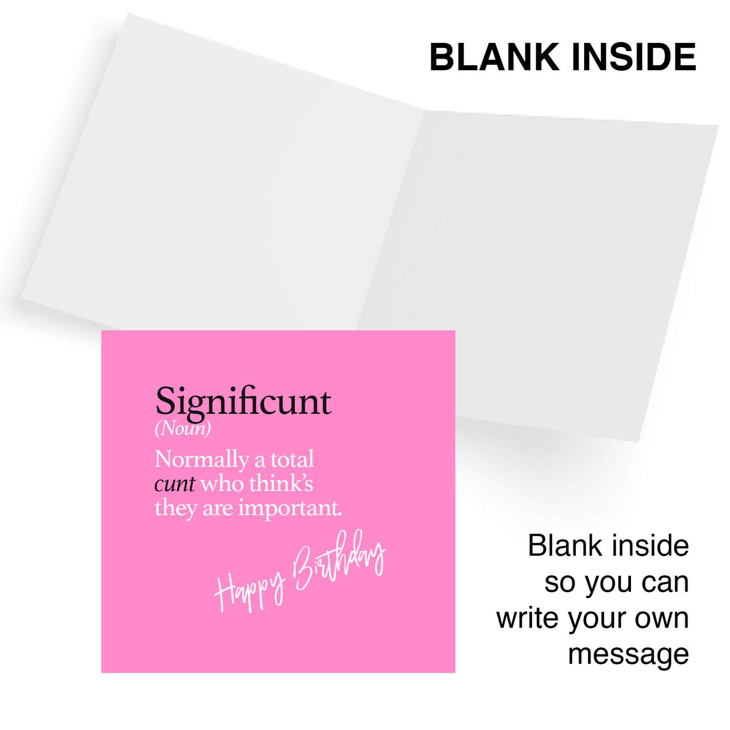 Significunt (Noun) Normally a total cunt who think’s they are important.